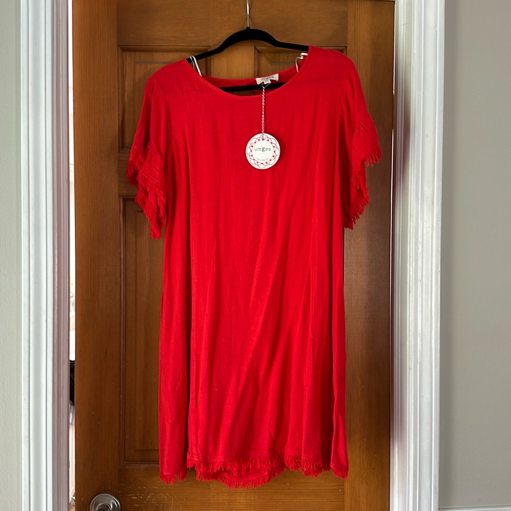 Umgee size large tomato red dress